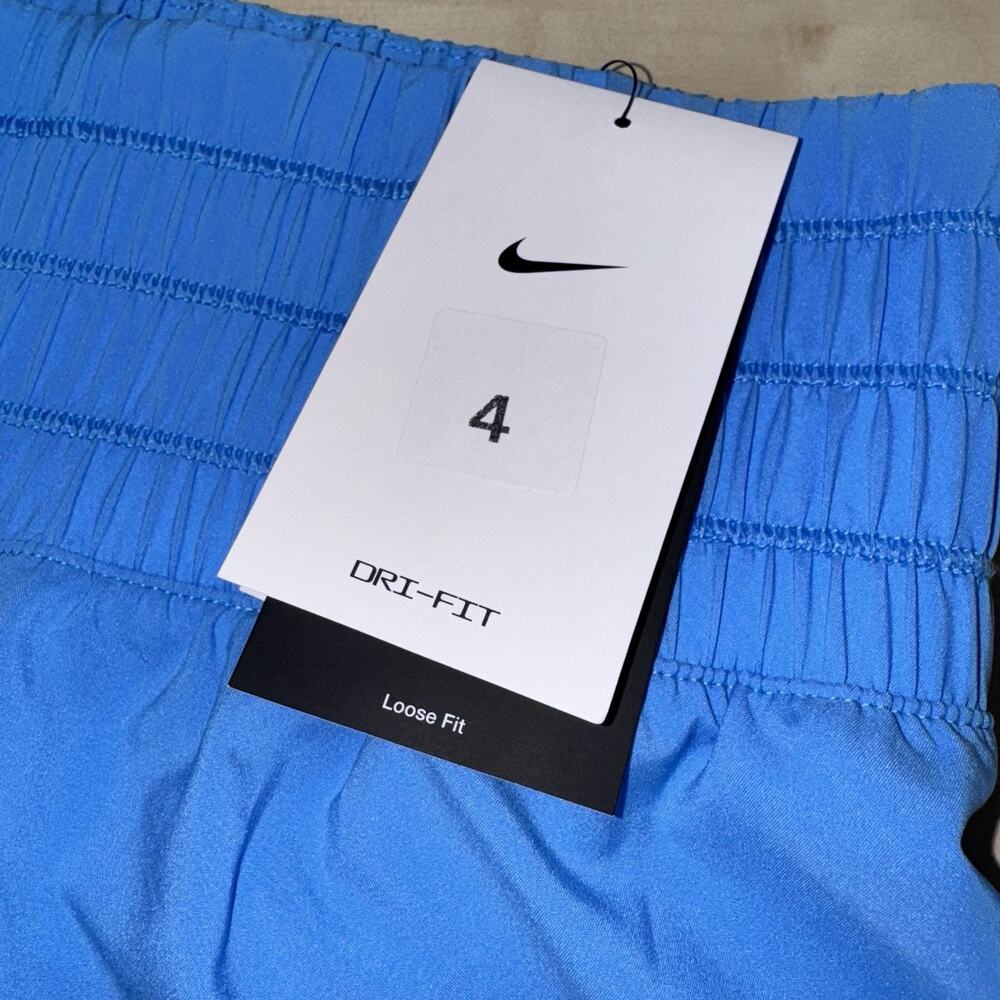 Nike Women Dri-FIT One High-Rise 3in Brief-Lined Training Shorts Blue DX6642-412 - Picture 6 of 8